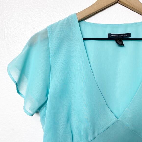 Kenneth Cole New York Blue Short Sleeve Bl… - Picture 4 of 5